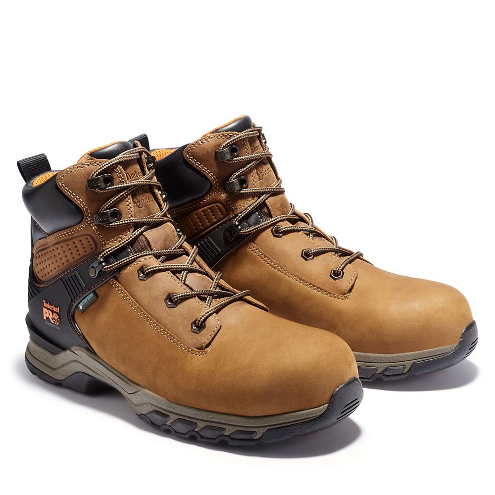 Timberland Μποτακια Εργασίας Ανδρικα Καφε/Μαυρα - Pro® Hypercharge 6\" Comp Toe - Greece 8764209-PM